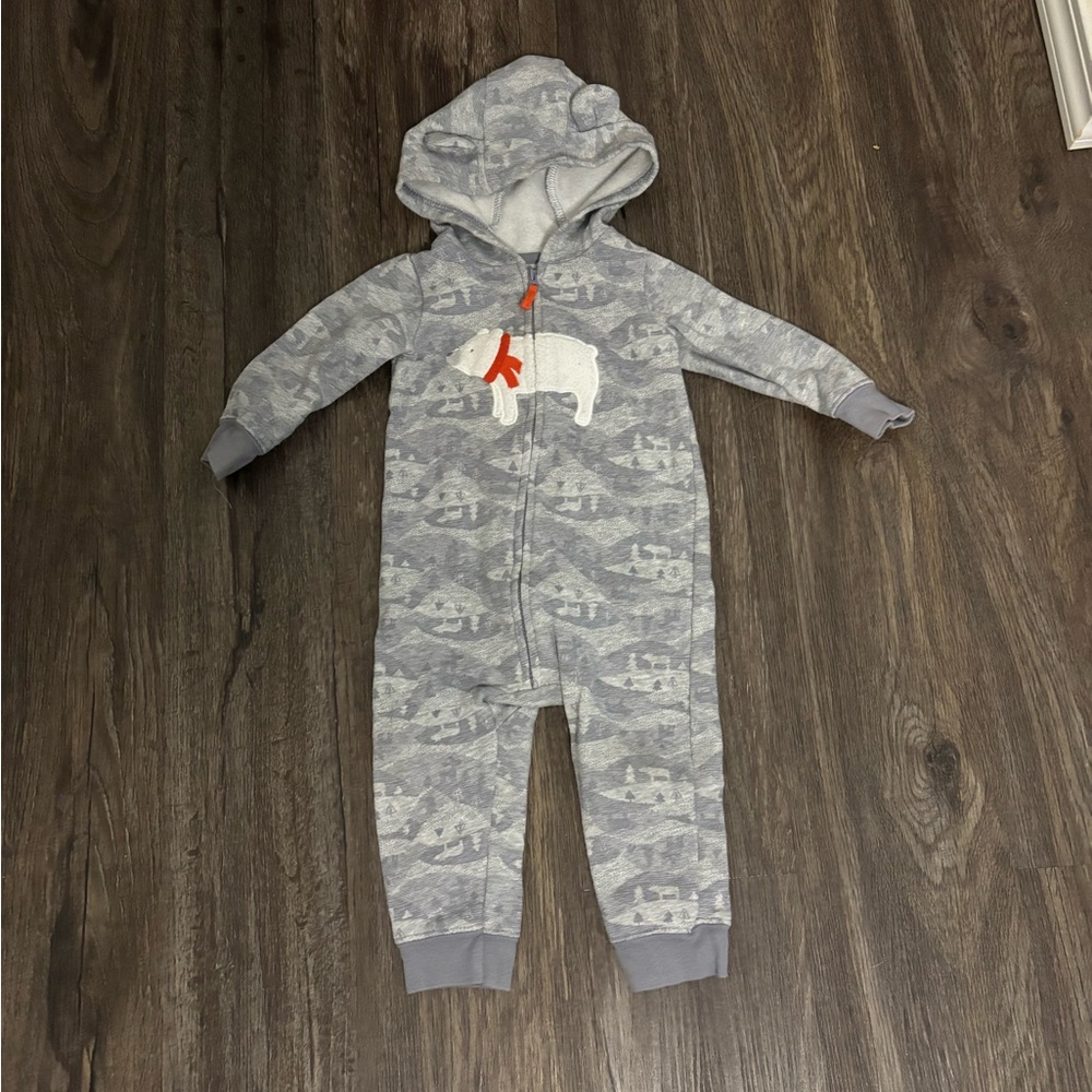 Child of Mine Gray Hooded Onesie